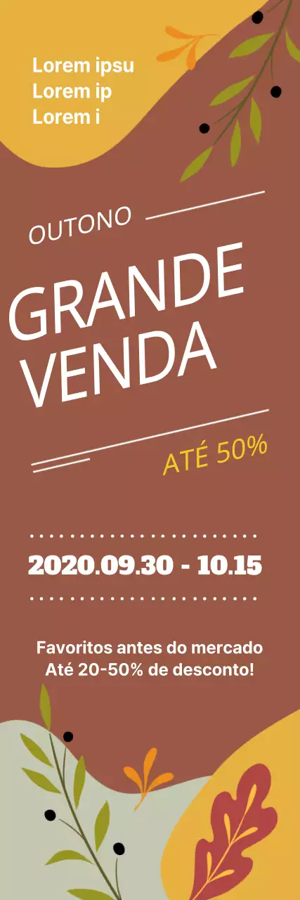 Folhas caídas castanhas Ilustração outono Grande venda