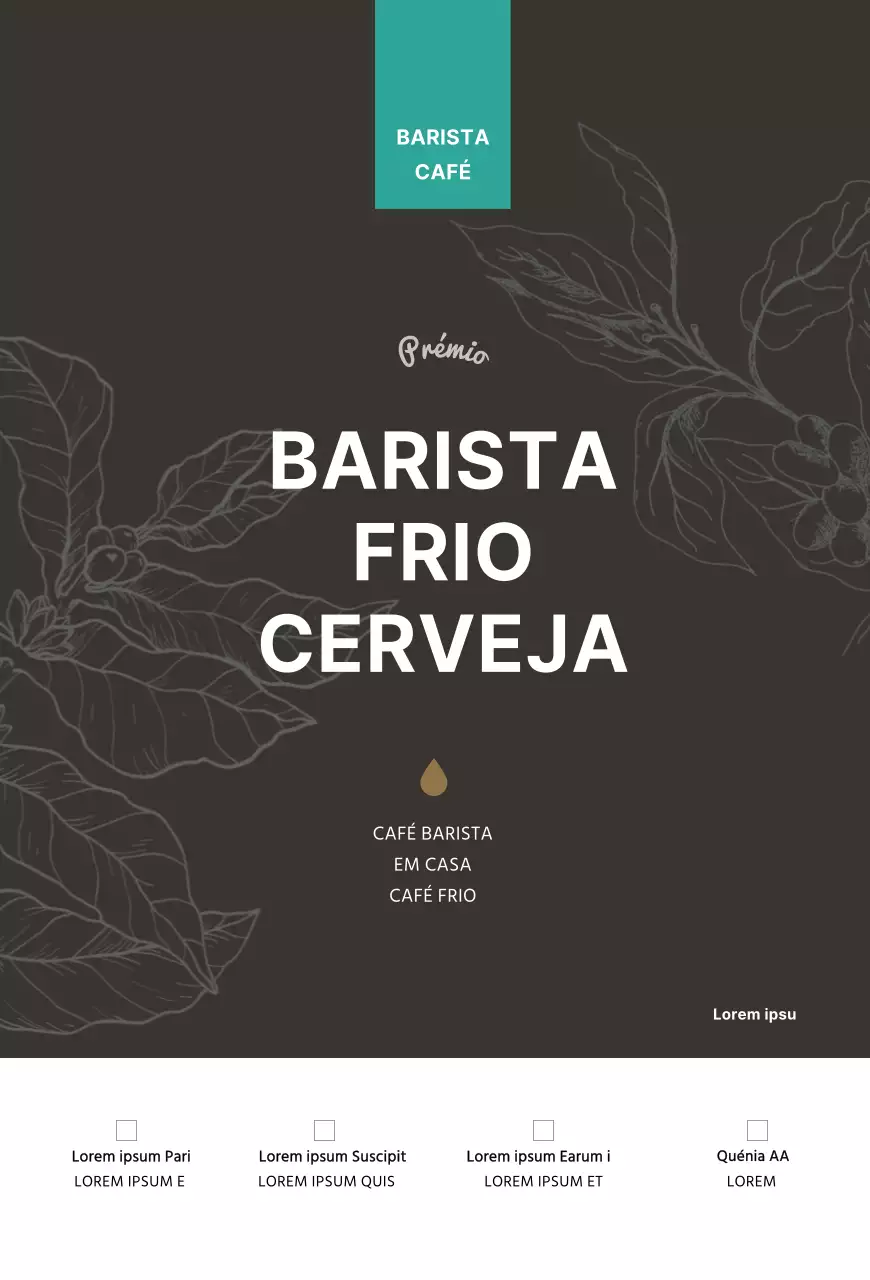 Feijão castanho Ilustração Café Cartão postal do produto