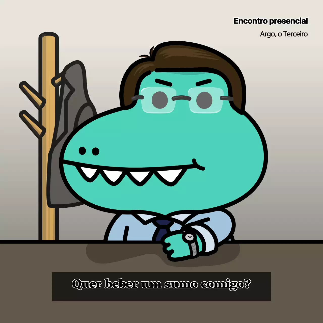 MMS com um conceito de paródia de castanho