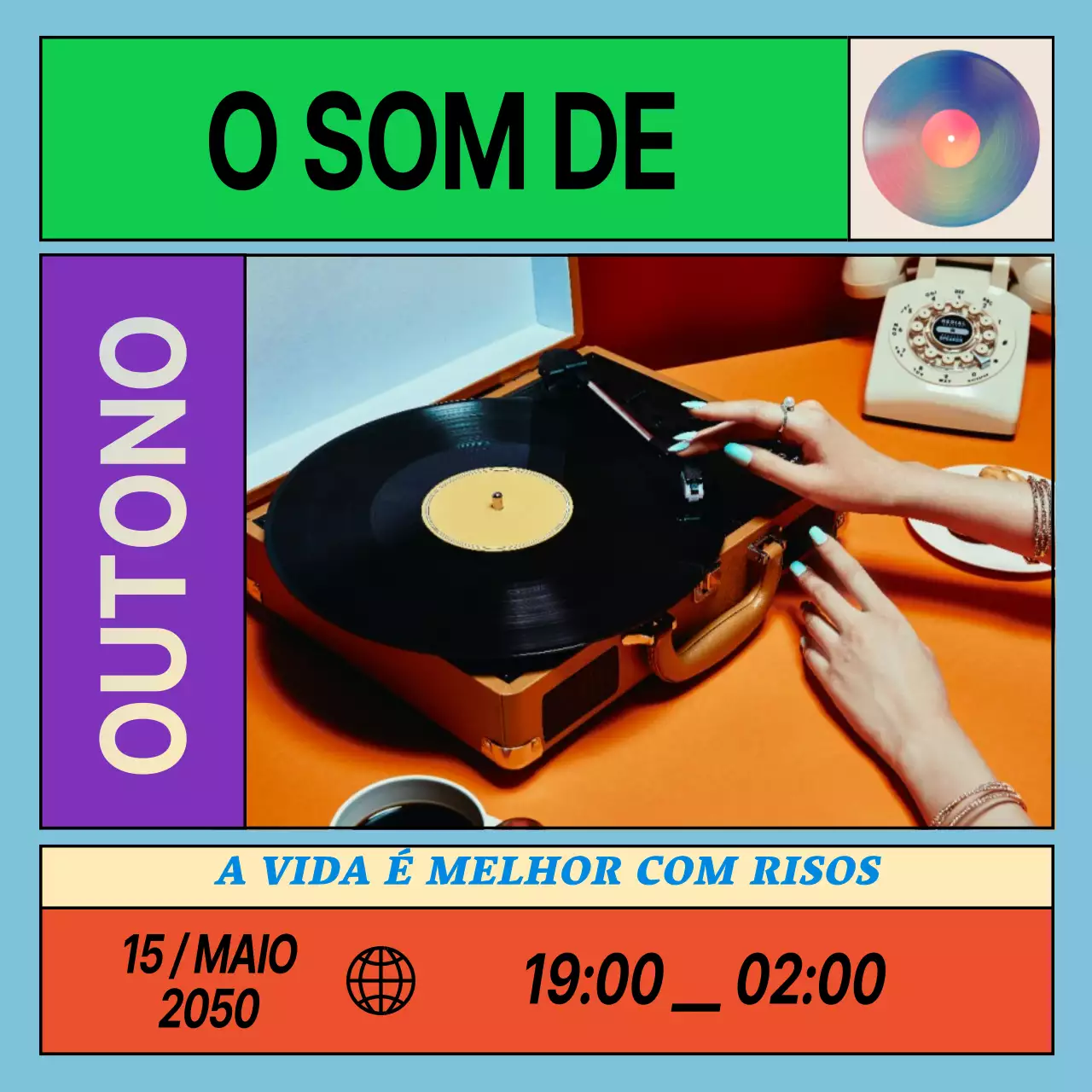 Um festival de roxo e laranja