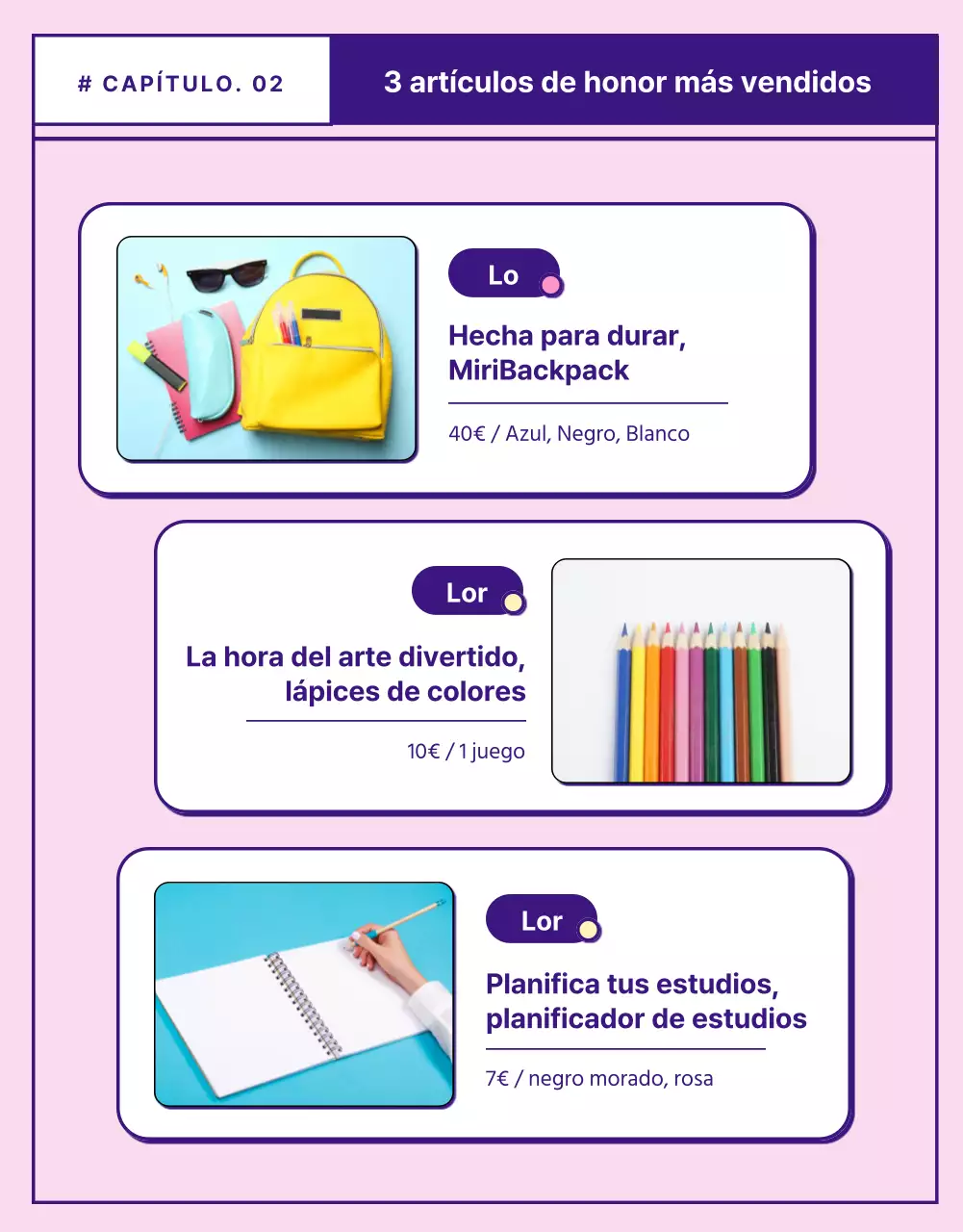 Una colección de ilustraciones lineales en rosa y malva para la vuelta al cole.