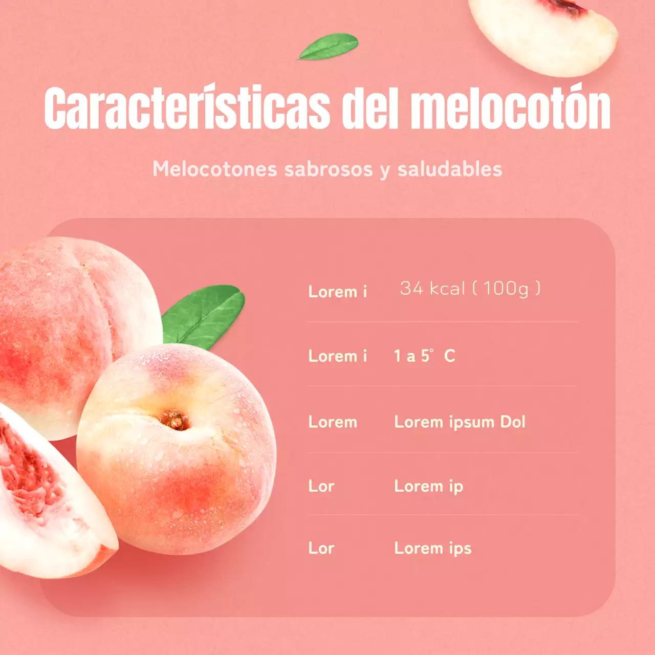 Cómo conservar la fruta bonita en melocotones rosas y beiges