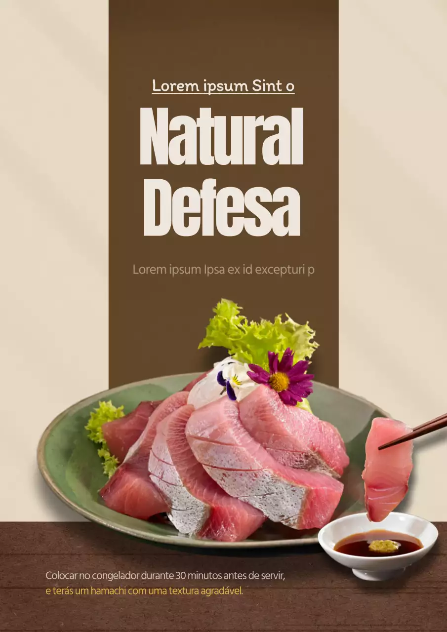 Cartaz anti-defesa natural simples e conciso com fundo bege