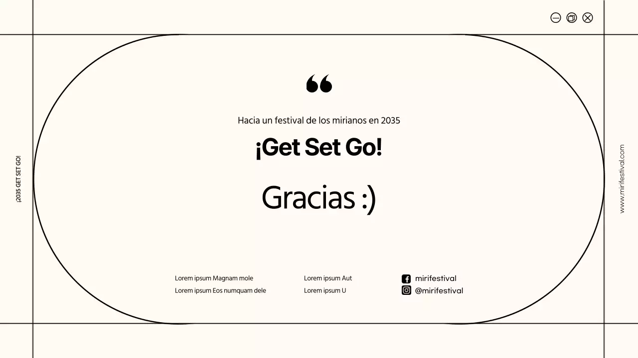 Los marcos de líneas marfil y amarillo realzan la propuesta de festival universitario