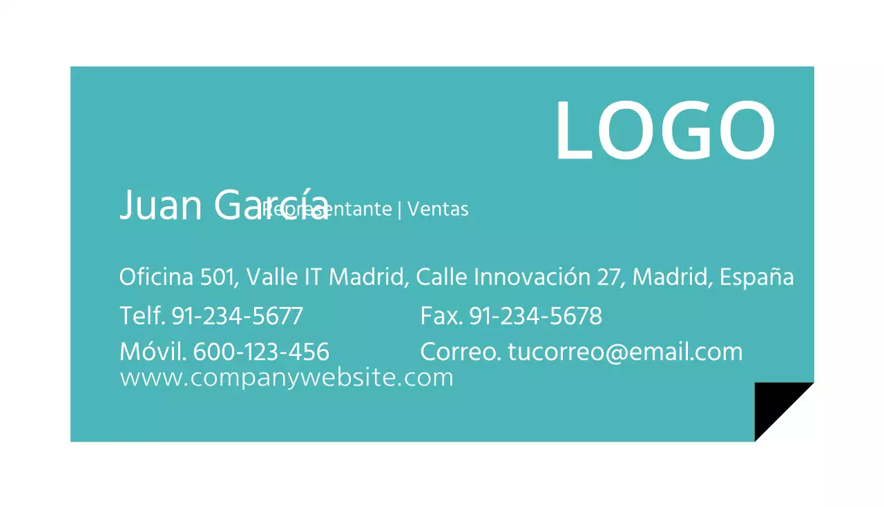 Tarjeta de visita con logotipo