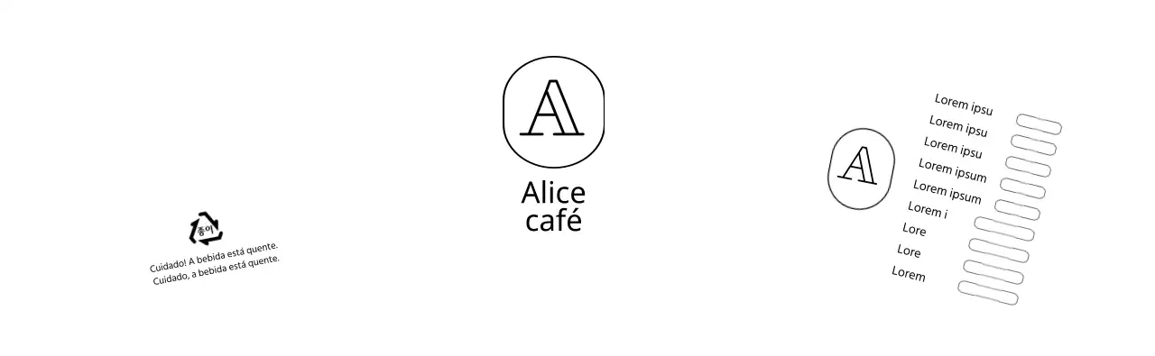 Suporte para copos com logótipo de café simples
