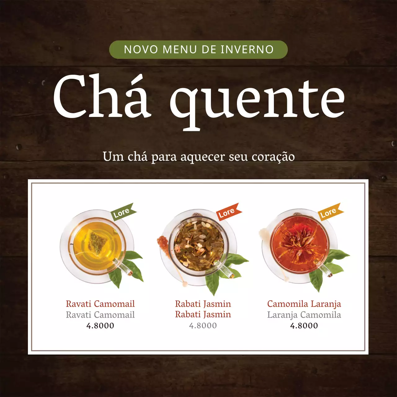 Bebidas quentes de inverno