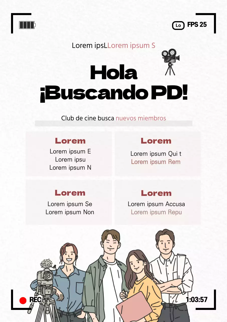 CineClubes de cineReclutamientoDiseño