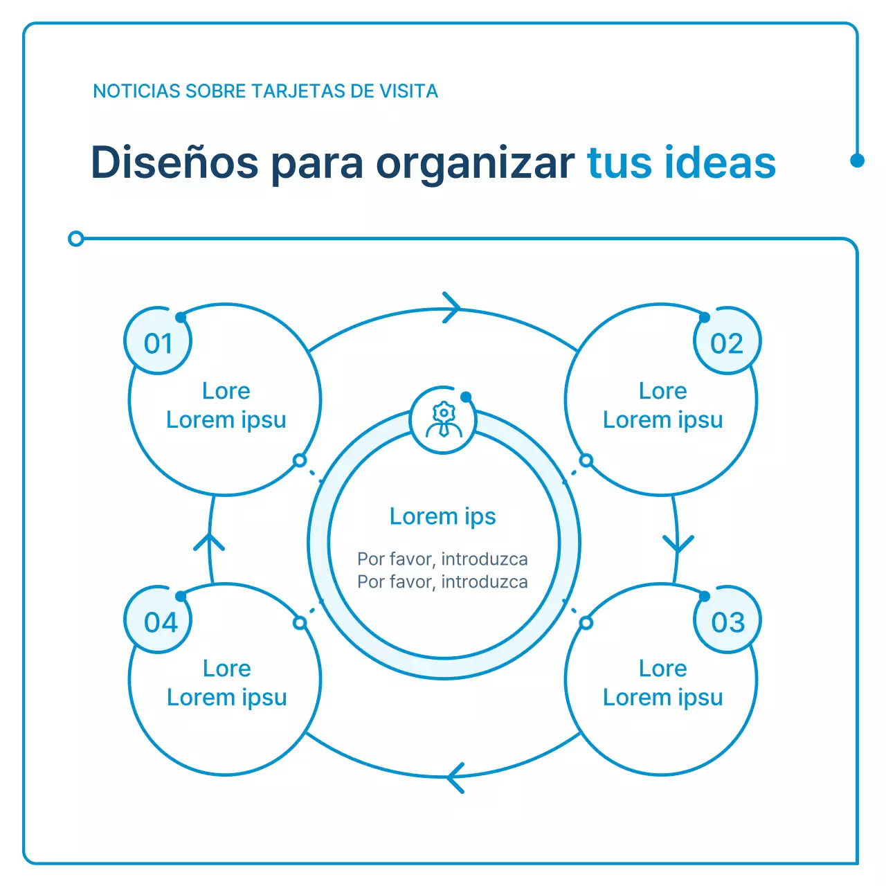 Guía de boletines corporativos en geometría blanca y azul