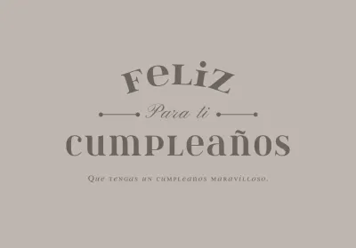 Sobre de postal de cumpleaños con texto e ilustración lineal