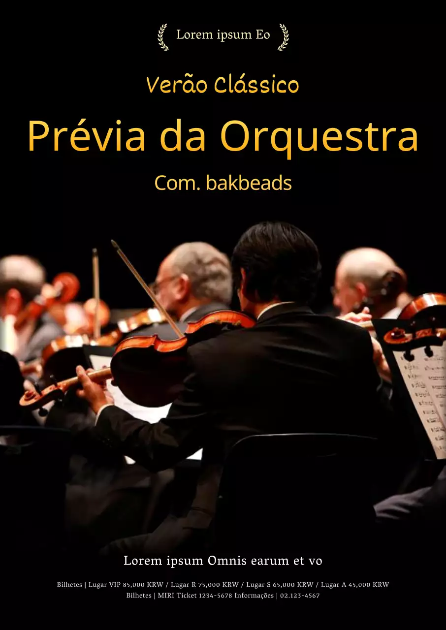 Orquestra de outono com um fundo preto e um aspeto limpo