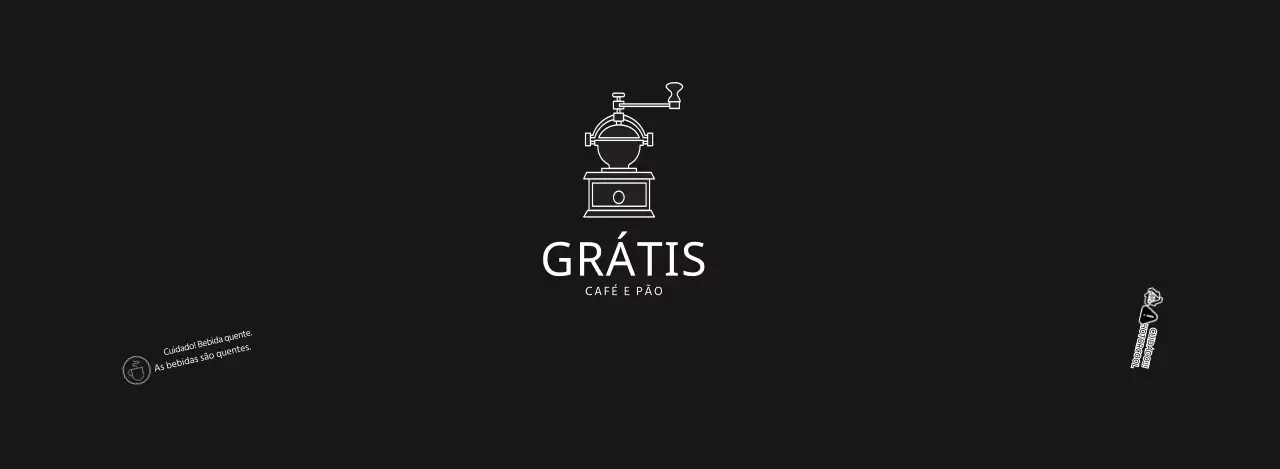 Porta-copos preto simples para café