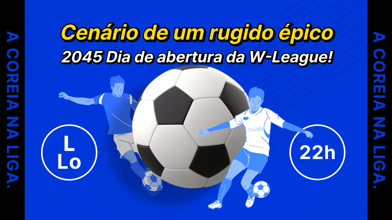 Abertura da liga de futebol com um conceito de ilustração de futebol em tons azuis frios