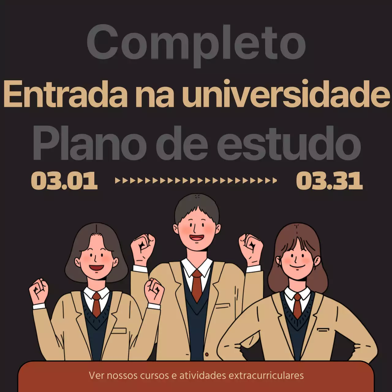 promoção de inscrição na black and beige lucky academy