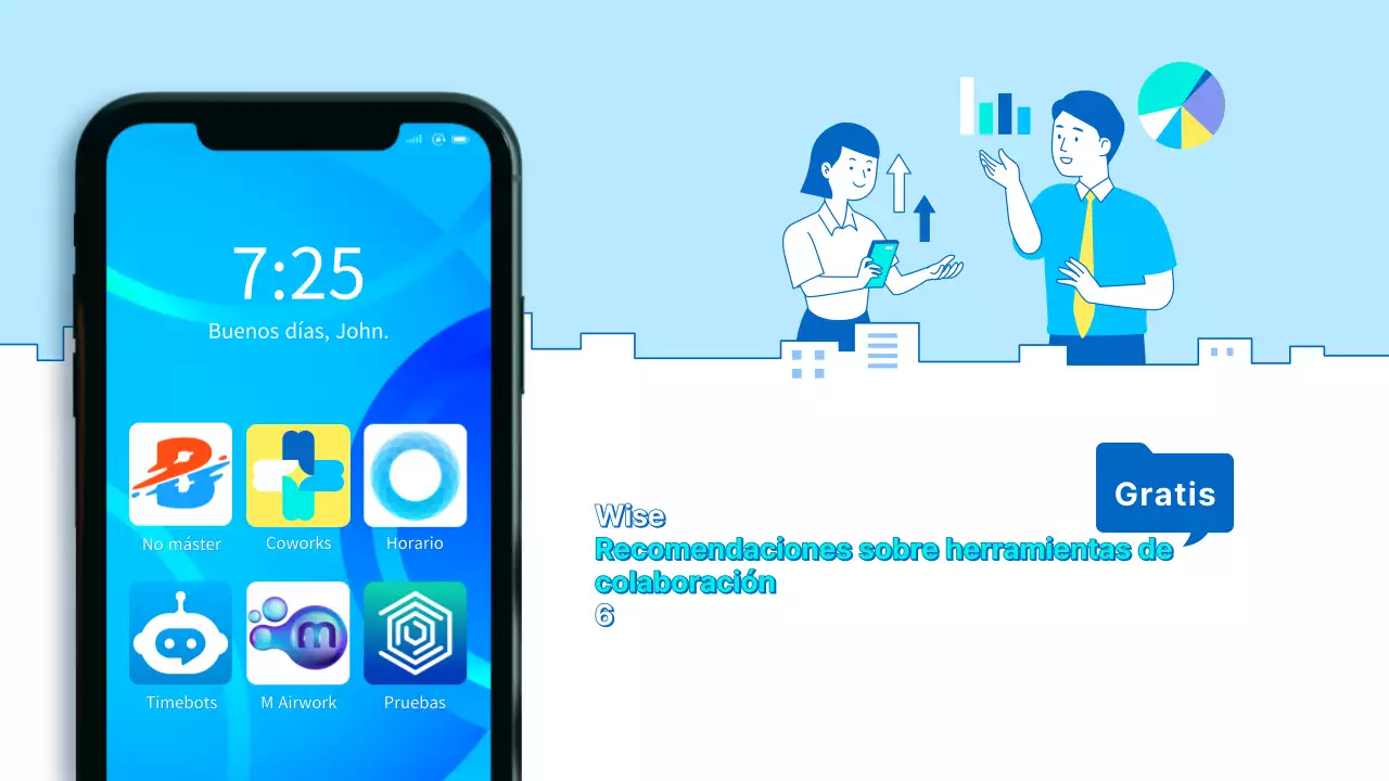 Azul limpio negocio material línea ilustración concepto productividad herramientas tema