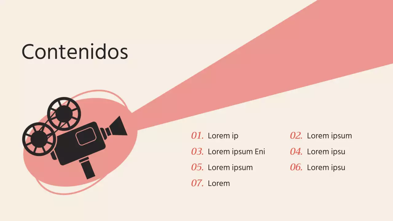 Promoción de la Film Concept School en rosa y beige vintage