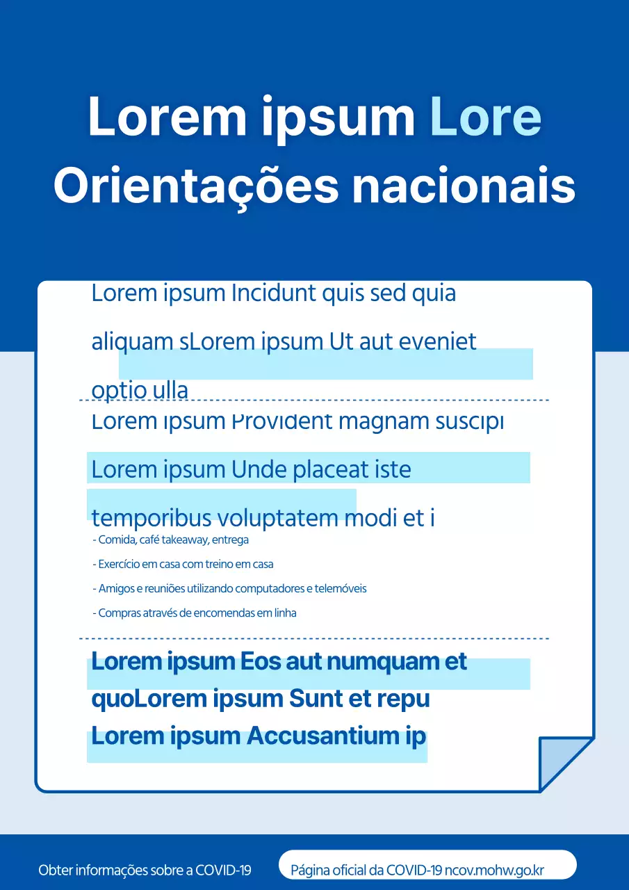 Sala de reuniões simples e organizada com papel azul
