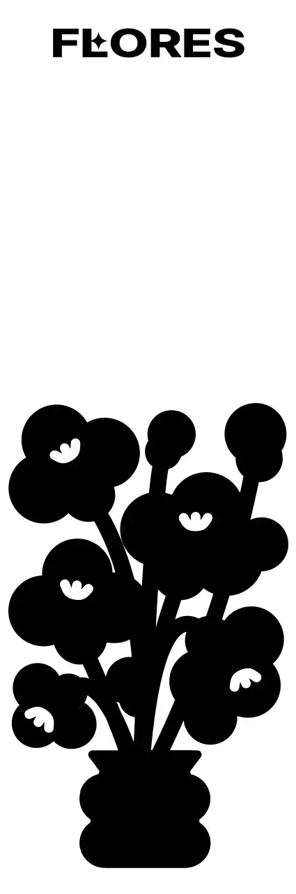 Estilo sencillo y moderno de ilustración floral y combinación de texto para productos personales