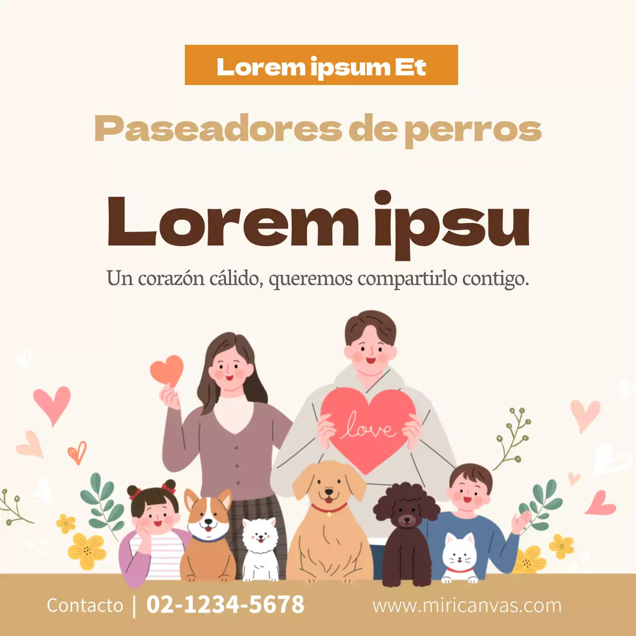 Voluntario en el refugio para perros Beige