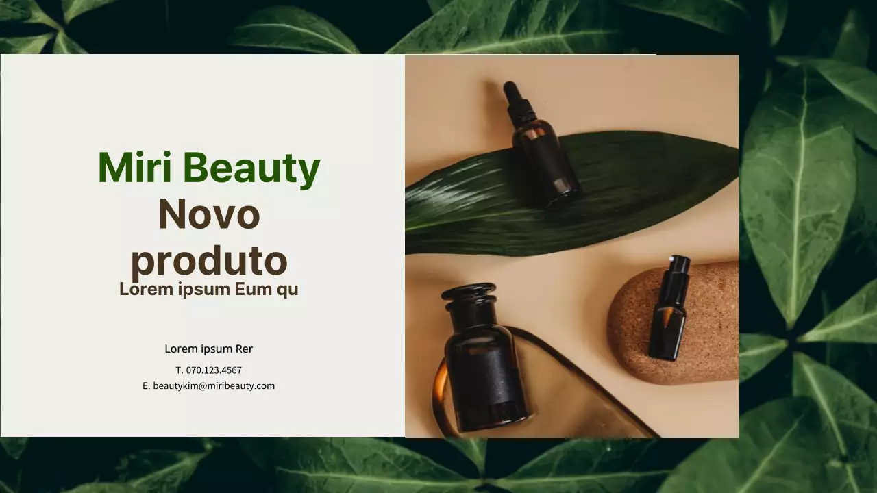Proposta de produtos de cosmética para cuidados masculinos em castanho e verde