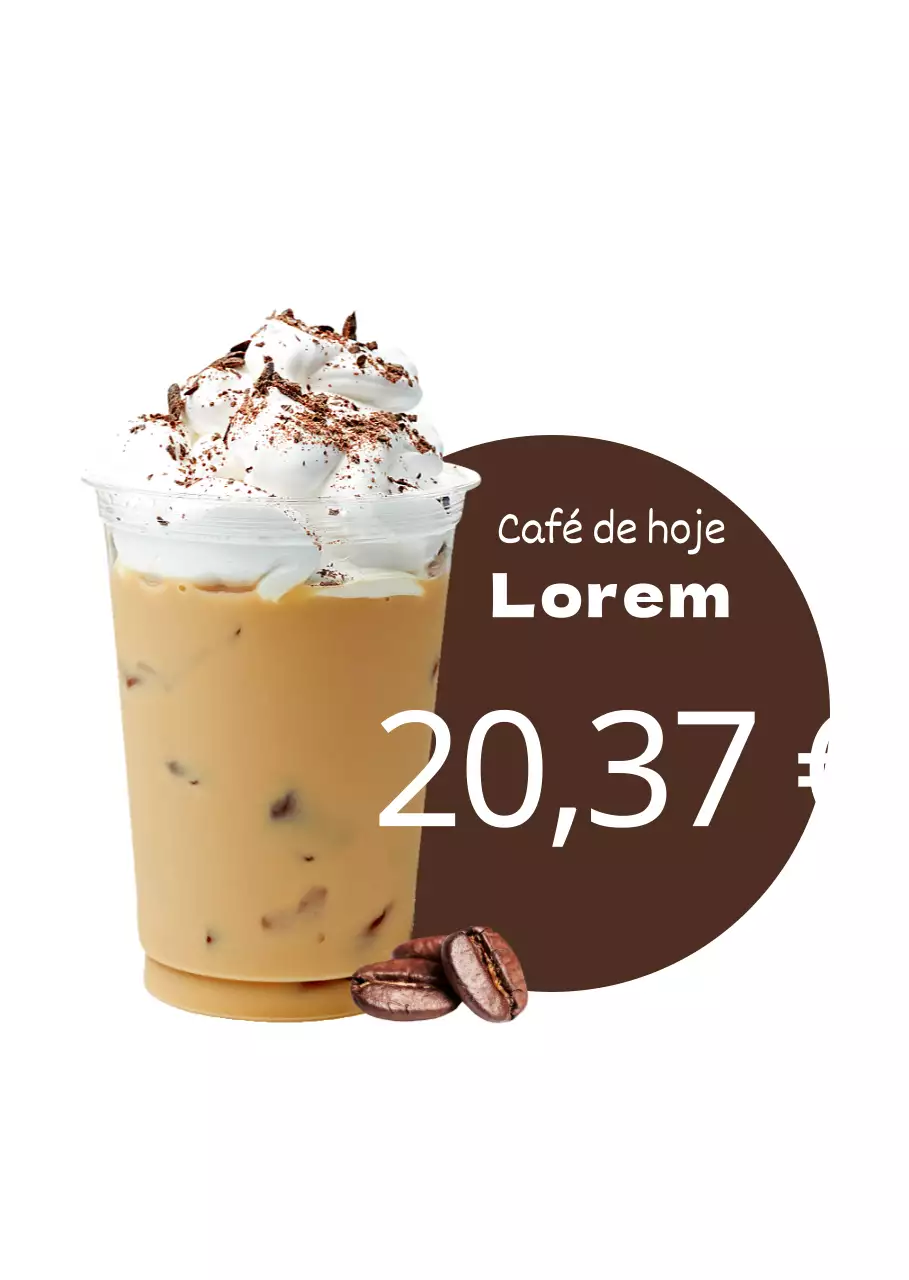 Conceito de menu do Brown's Cafe of the Day