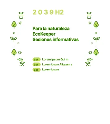 Icono de la naturaleza de estilo sencillo combinado en verde y chartreuse Acerca de la información sobre la ecogestión