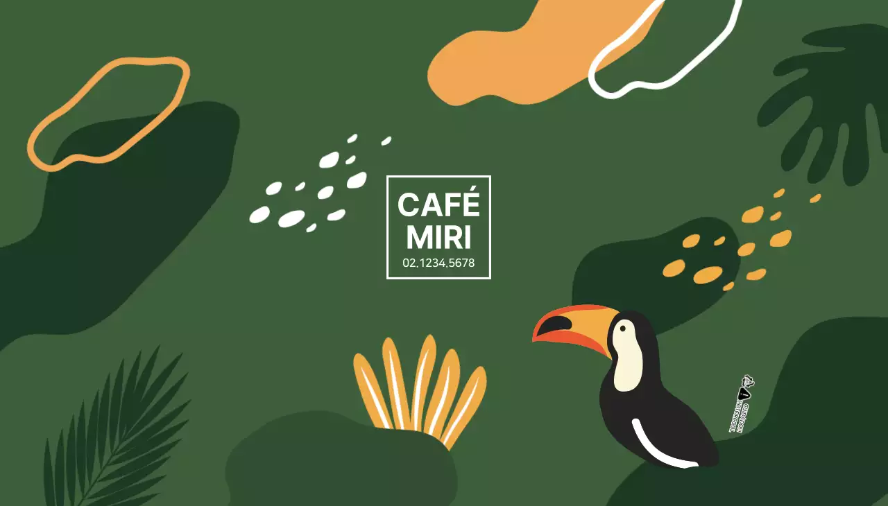 Ilustração de um café brasileiro verde Porta-copos para um café