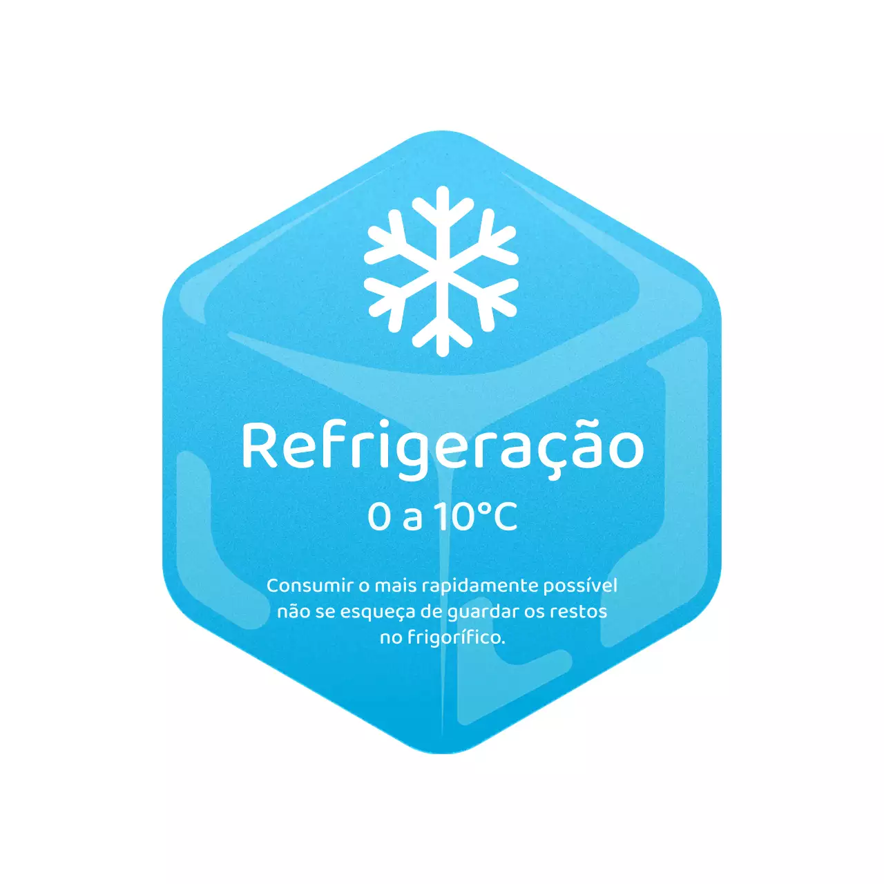 Conceito de ilustração de gelo frio em azul claro e branco Informações sobre armazenagem a frio