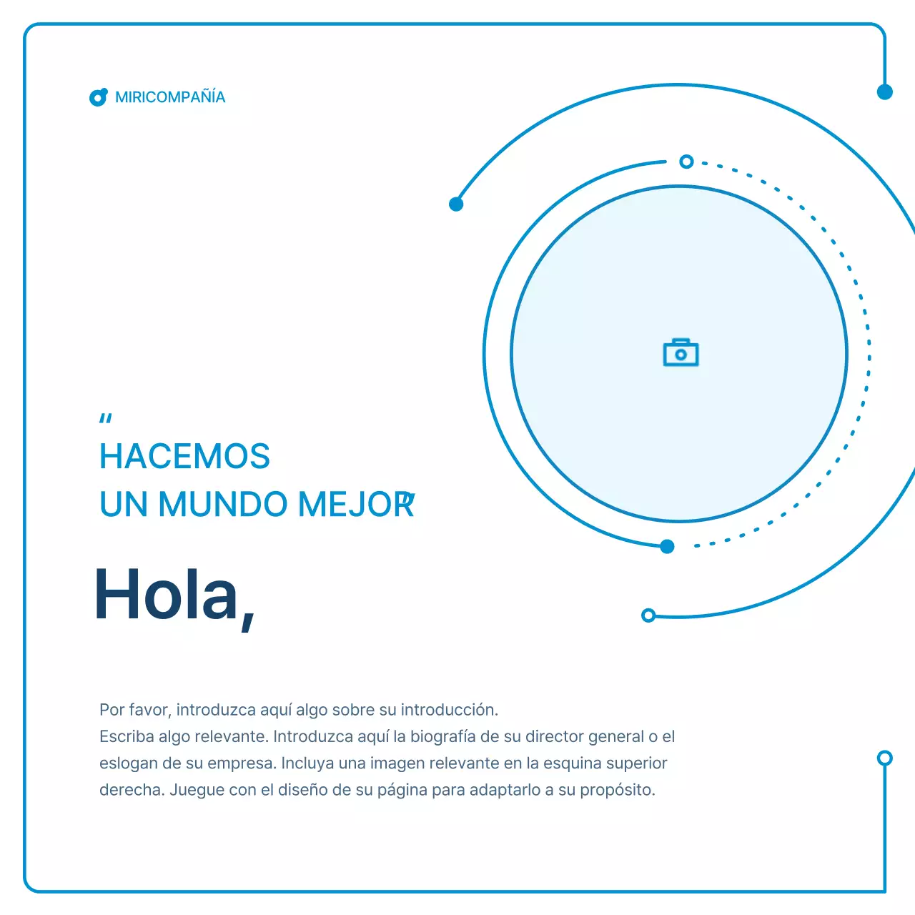 Guía de boletines corporativos en geometría blanca y azul