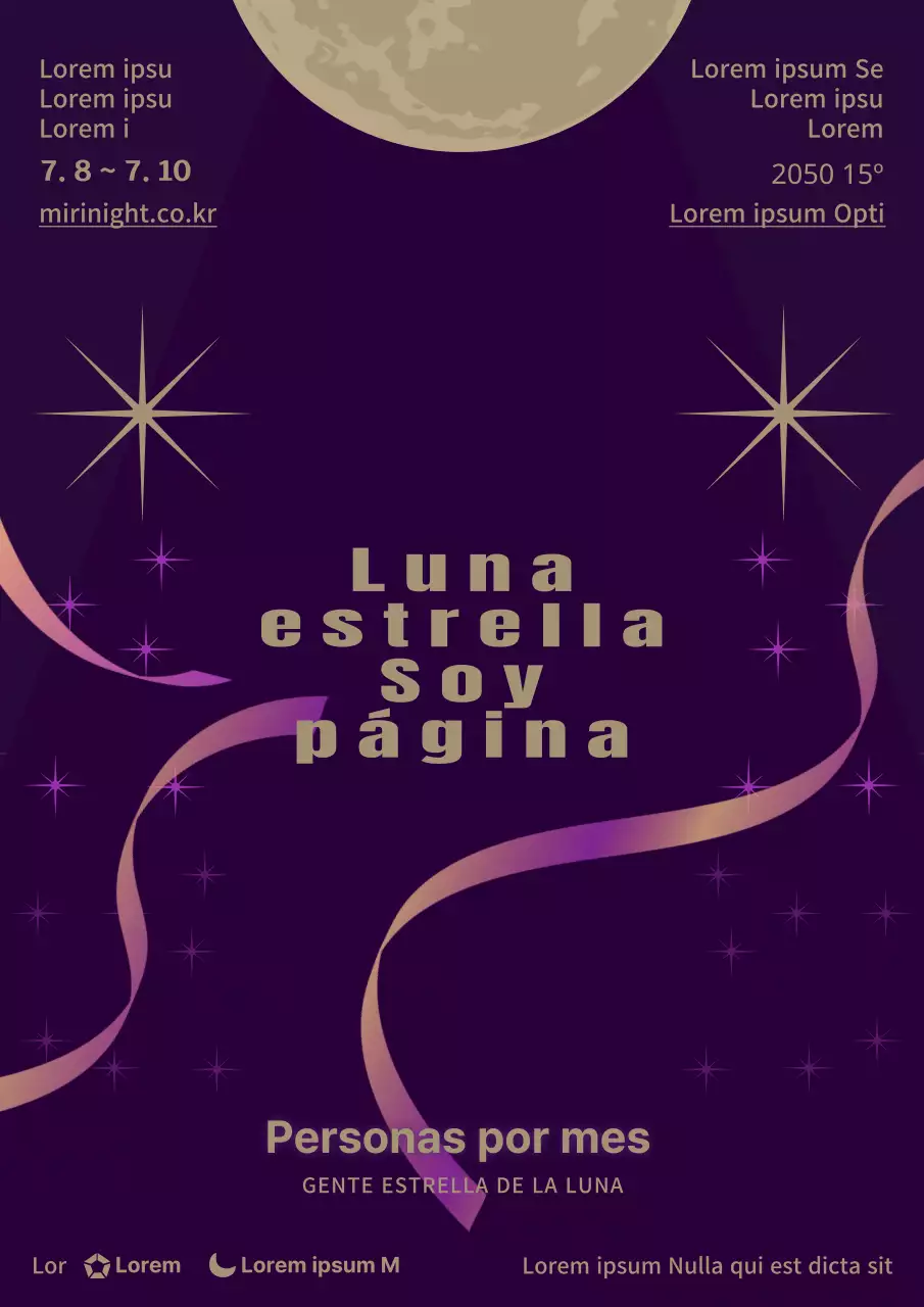 Guía del mercado nocturno mensual púrpura y dorado de Nanjing