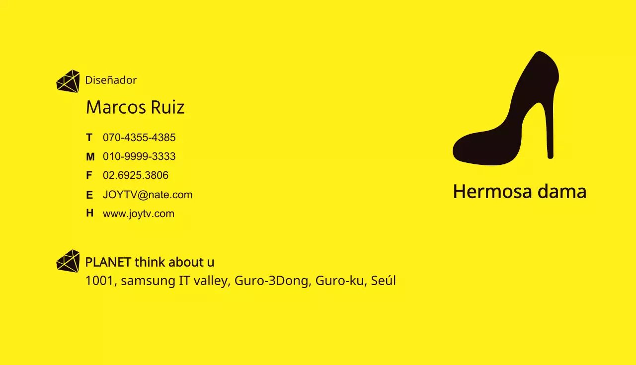 Tarjetas de visita de belleza