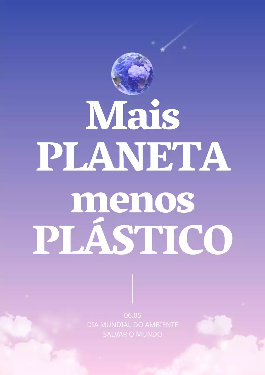 Gradiente púrpura Dia do Ambiente