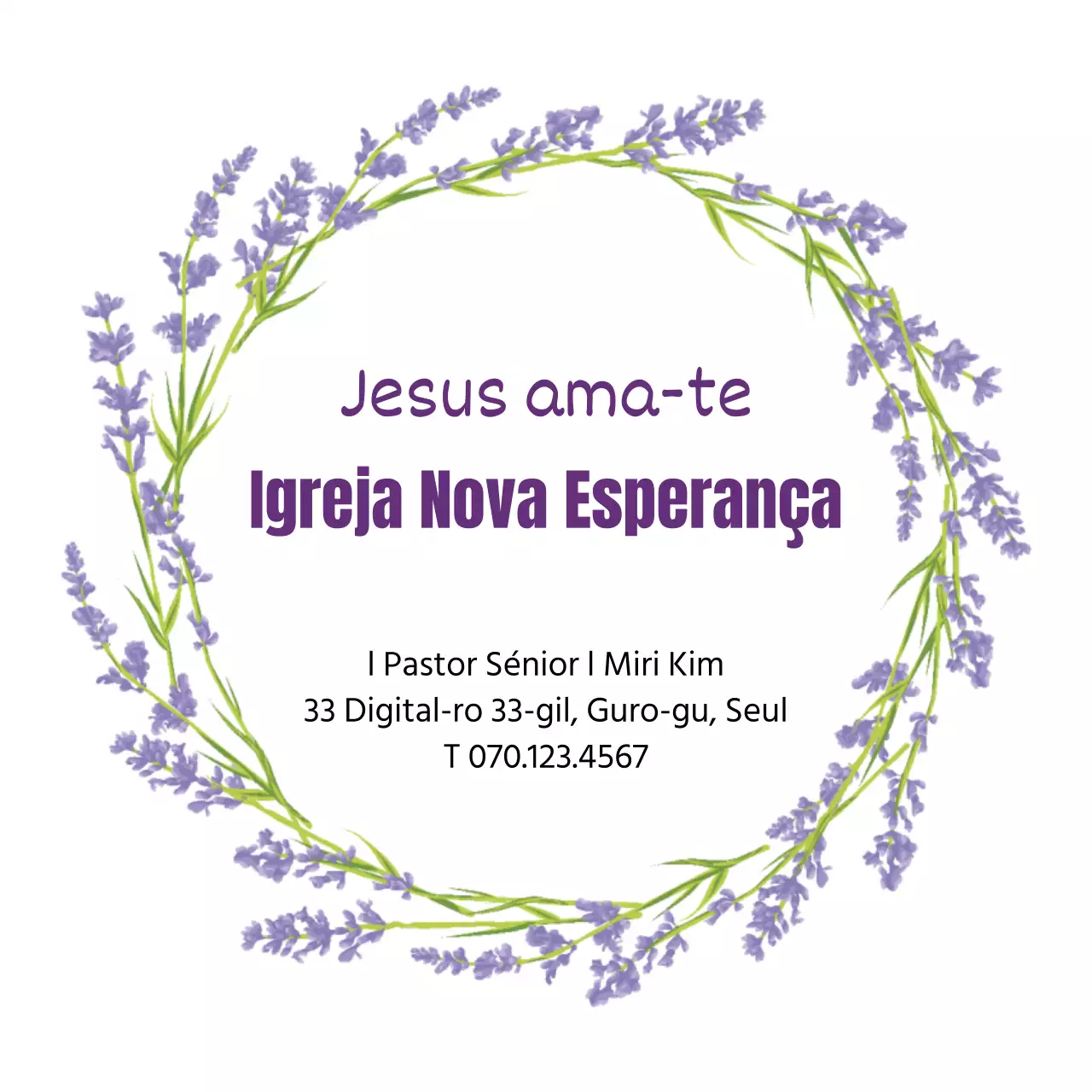 Moldura de ilustração vintage roxa Igreja