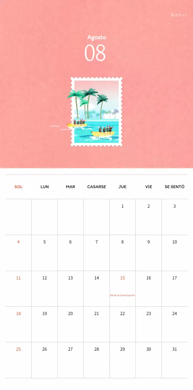 Ilustraciones de sellos con un concepto cálido