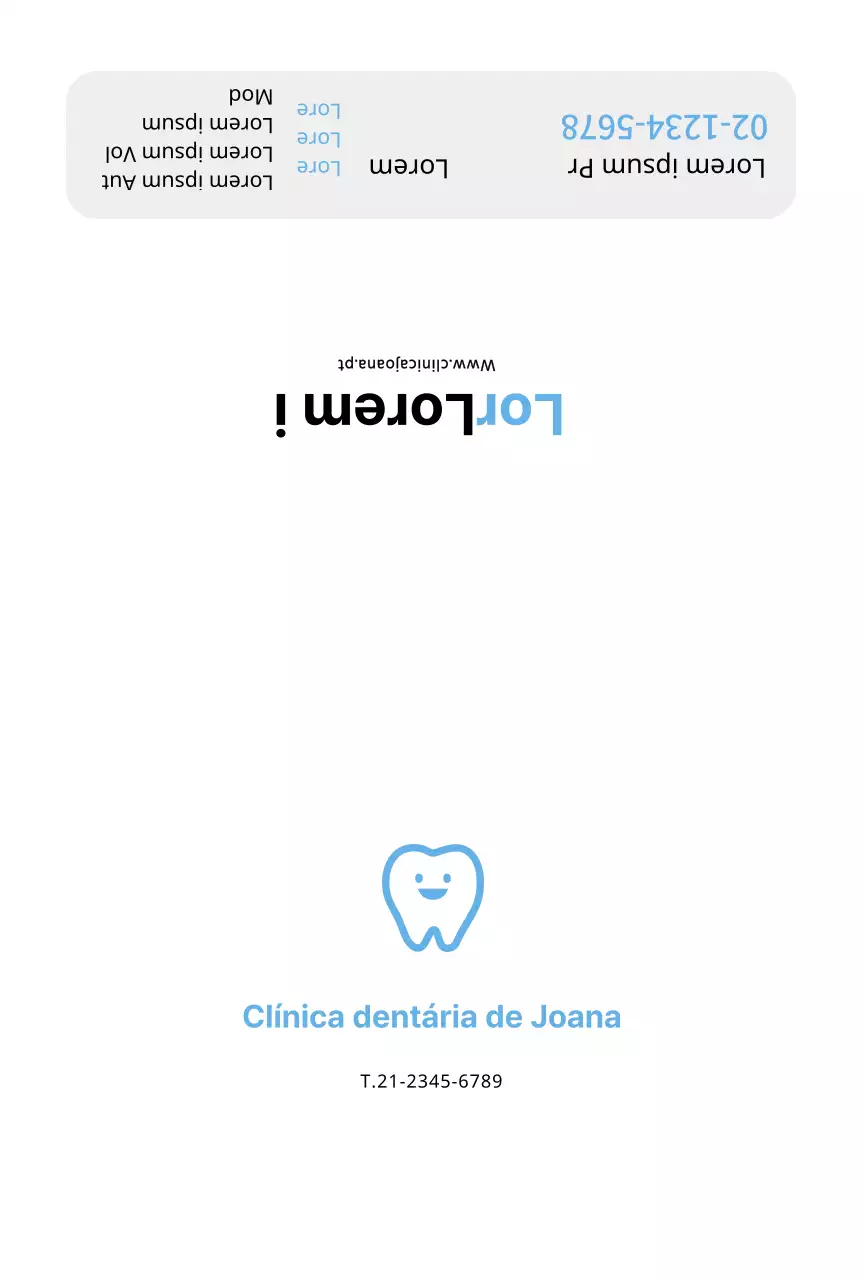 Cartão postal simples branco para cartões de marcação de consultas dentárias