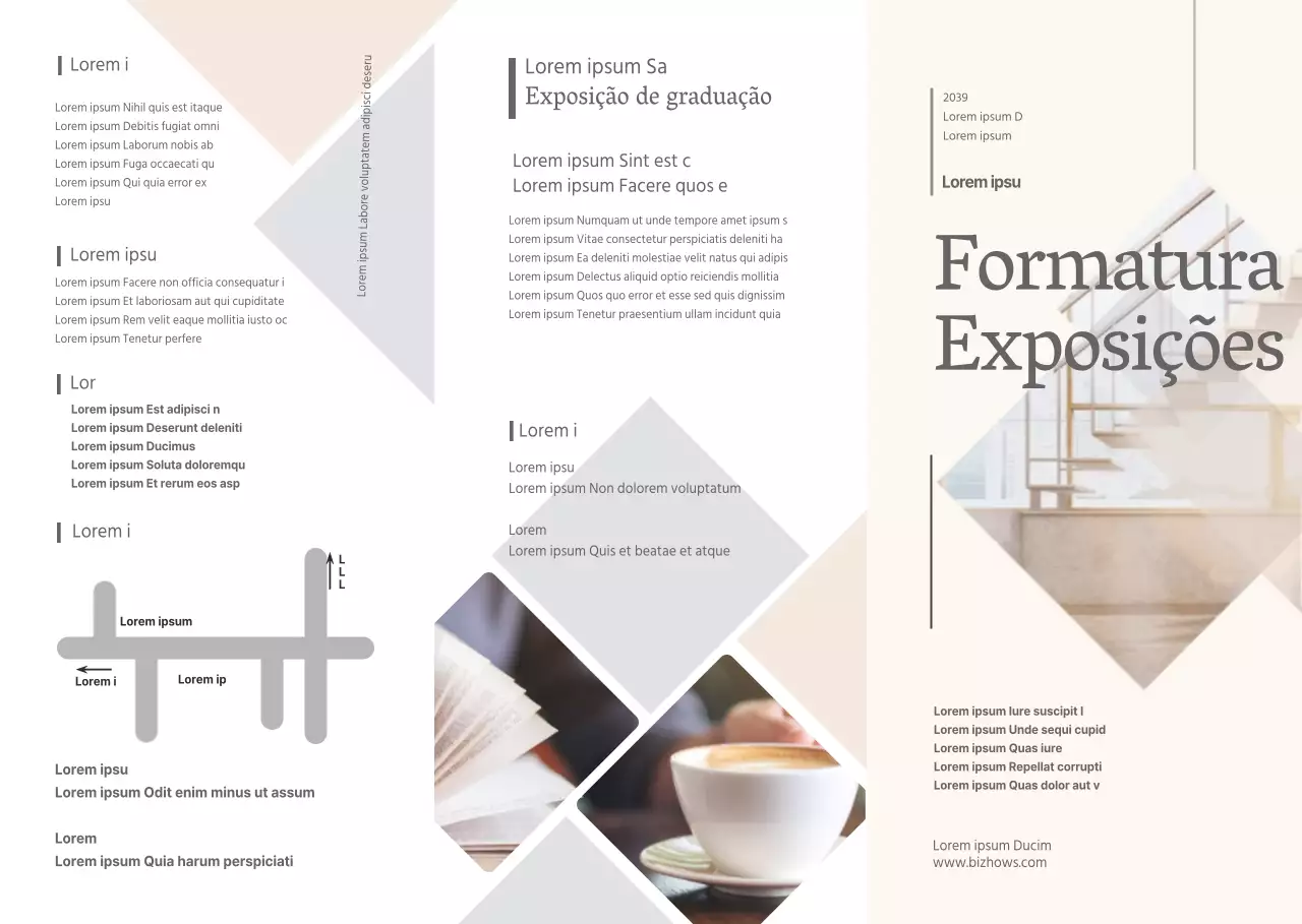 Informações sobre exposições de graduação num estilo moderno
