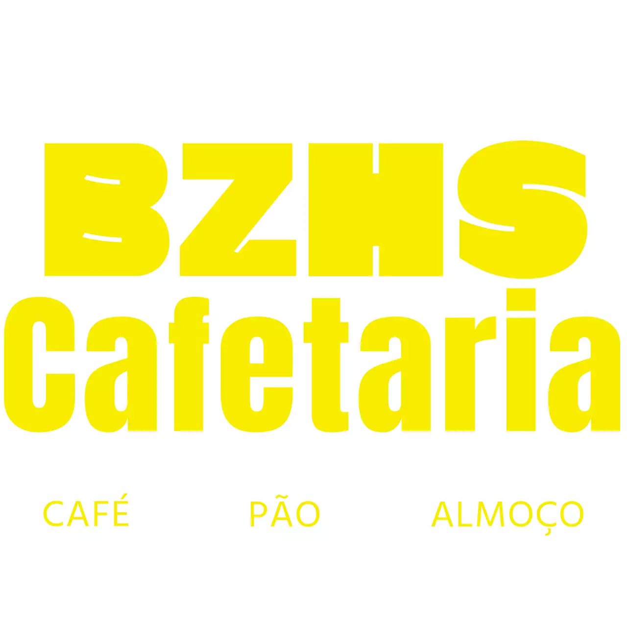 Texto simples estilo logótipo café em amarelo
