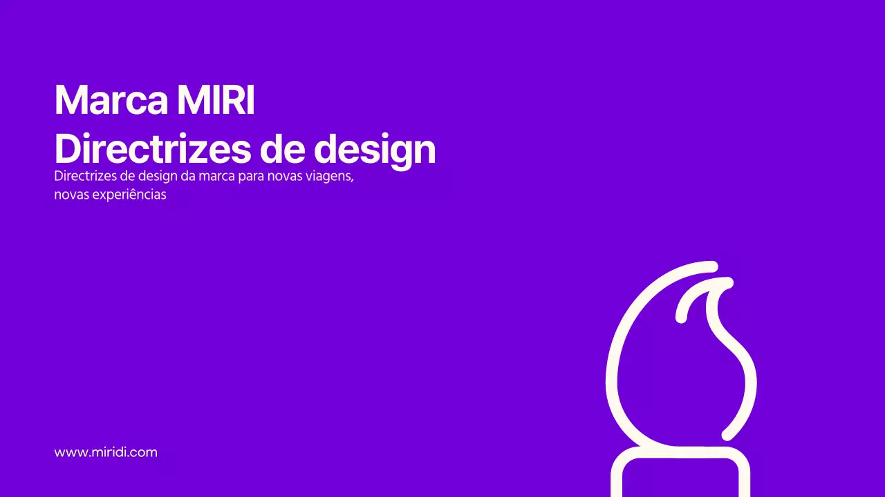 Directrizes da marca com texto simples em roxo e limão