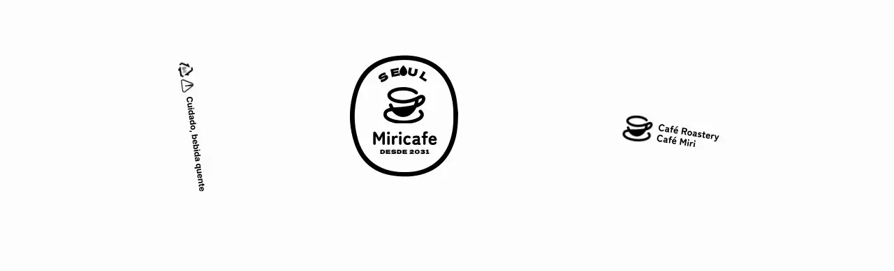 Símbolo de chávena de café cinzento simples e logótipo com texto