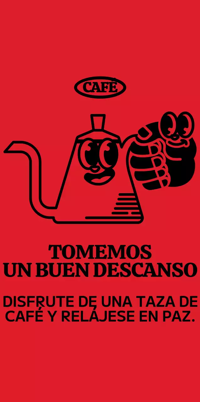 Lindo y la cadera cafetera y el carácter de la mano de estilo en rojo y negro para la mercancía café