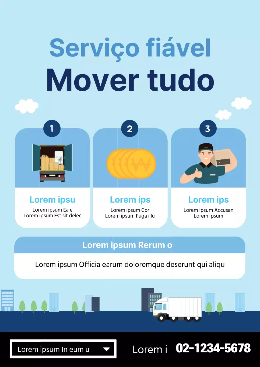 A Blue Illustration promove serviços de mudanças limpas