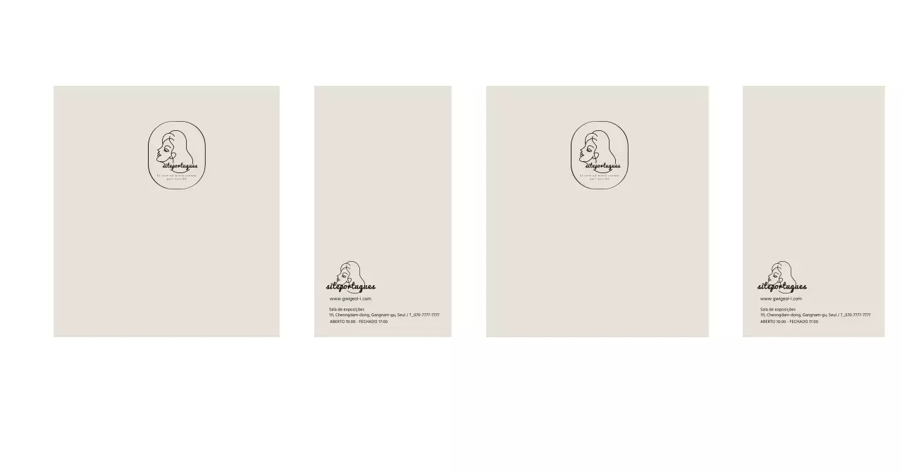 Ilustração de linhas simples em branco e bege