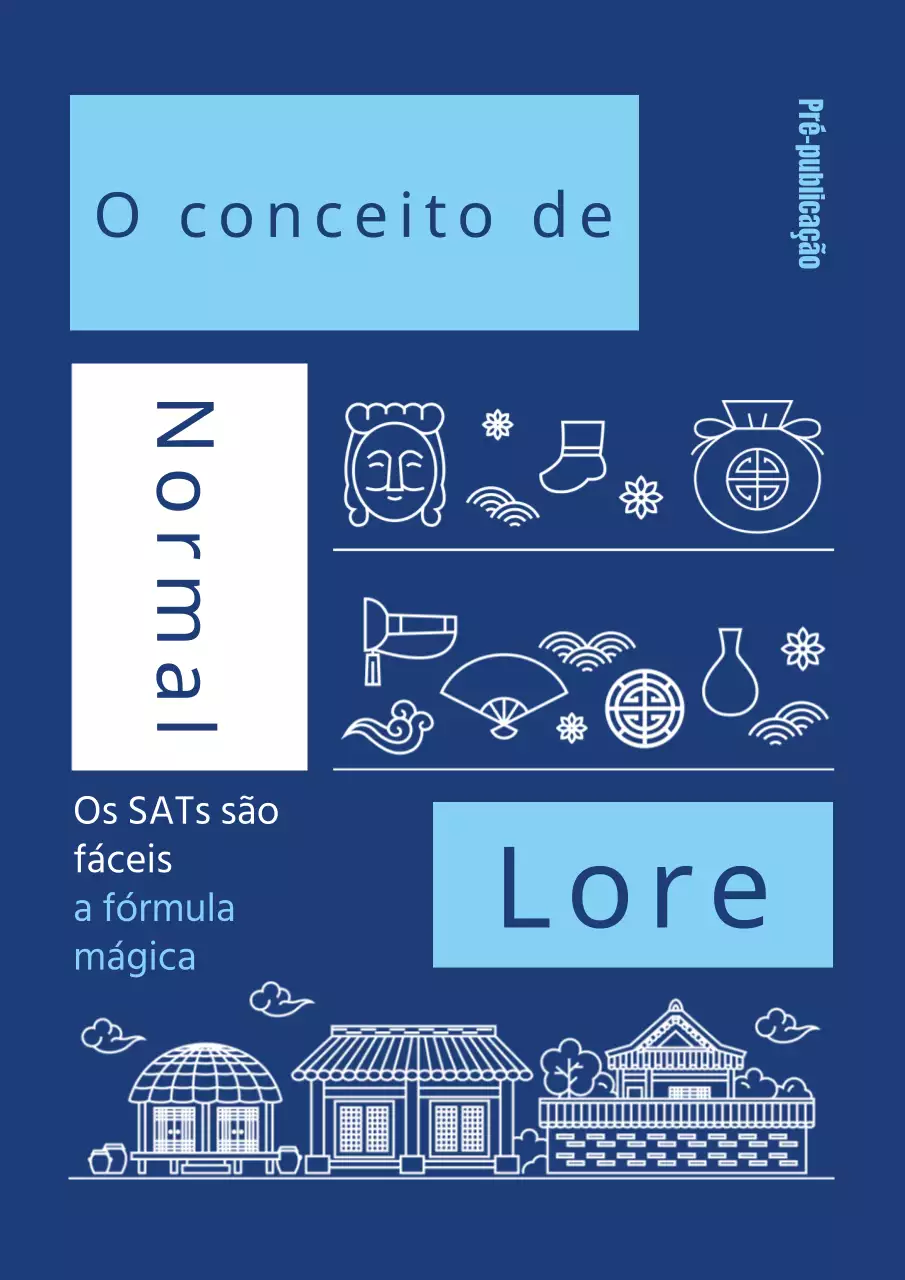 Dentro da capa azul e viva do livro SAT Social Studies