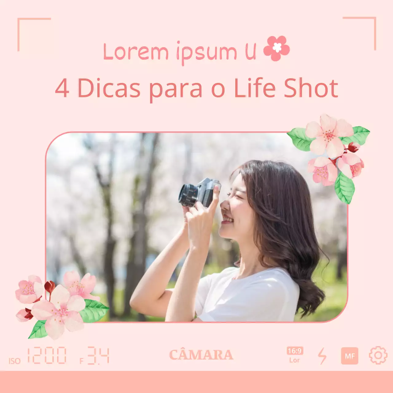 4 dicas para fotografar a Festa da Flor da primavera na promoção de produtos cor-de-rosa