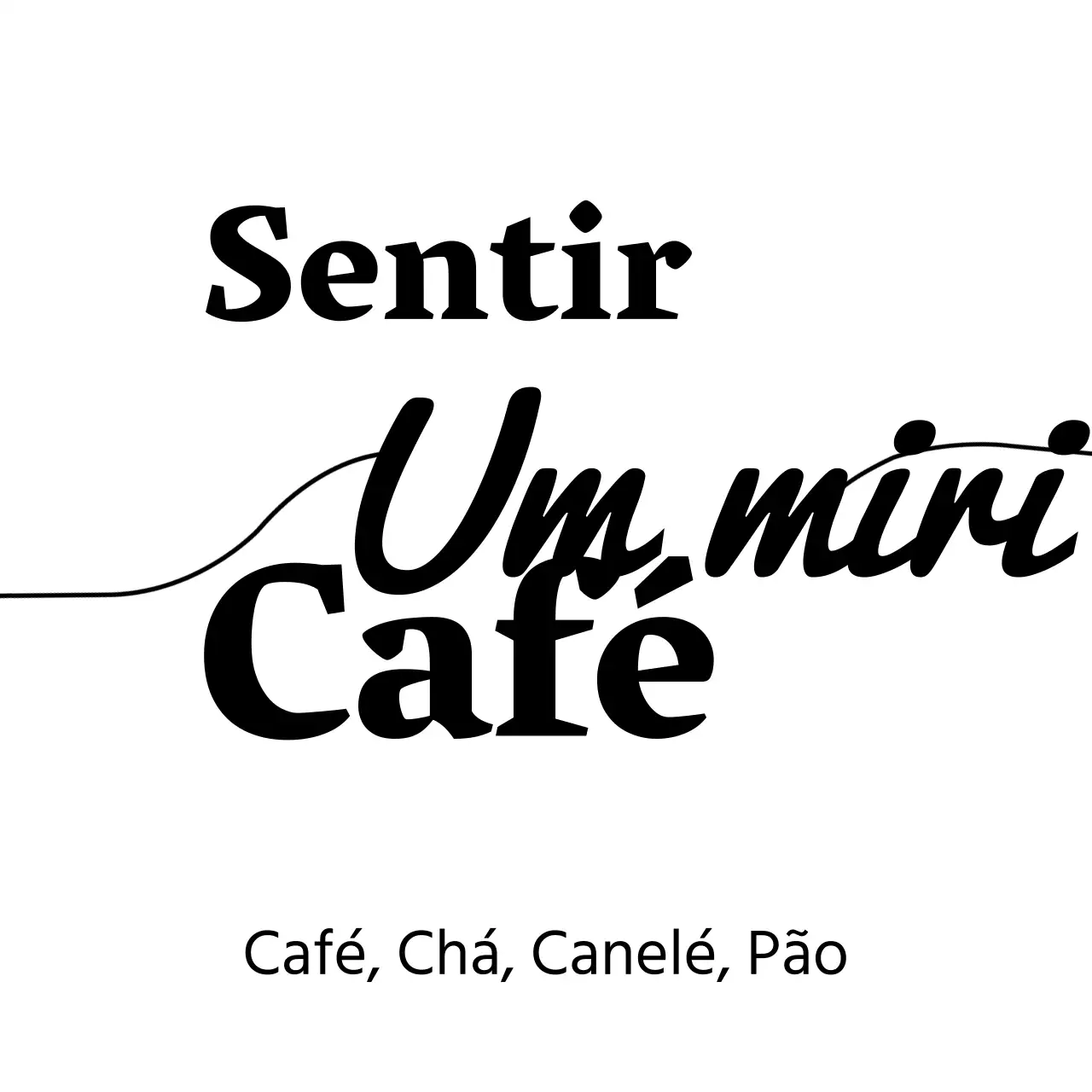 Emocional e simples, a preto e branco, com um café em estilo cursivo