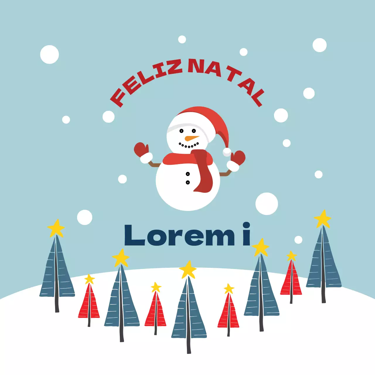 Etiqueta de felicitações de Natal com ilustração do céu vermelho