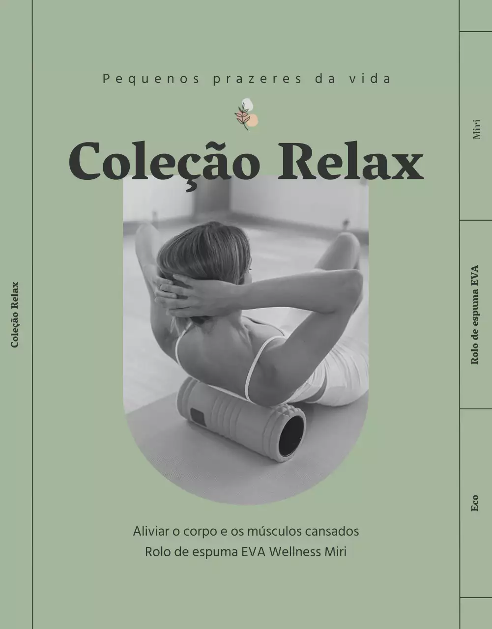 Saiba mais sobre esta máquina de exercícios com rolo de espuma verde-claro e cor de laranja calmante