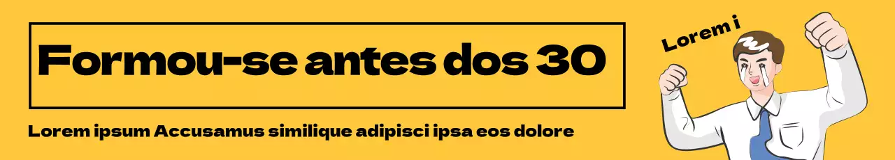 Anúncio de felicitações de graduação com letras ilustradas amarelas
