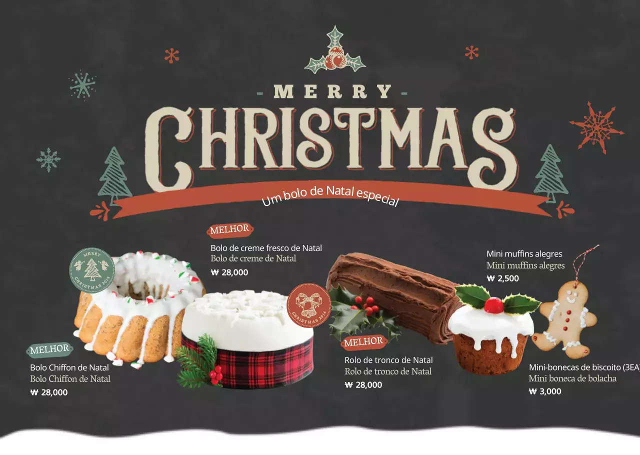 Bolo de sobremesa de Natal