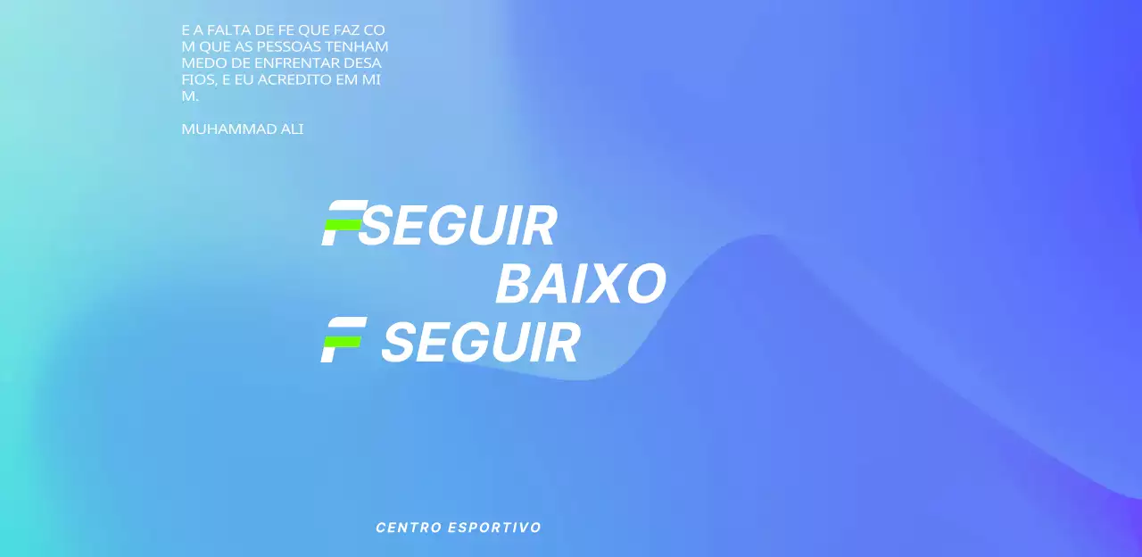 Design forte e cativante com gradientes de azul claro e azul